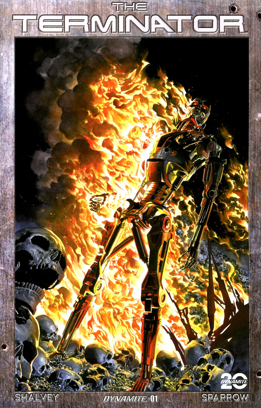 Terminator Vol 4 #1 Cover E Variant Alex Ross Burning Earth Icon Cover