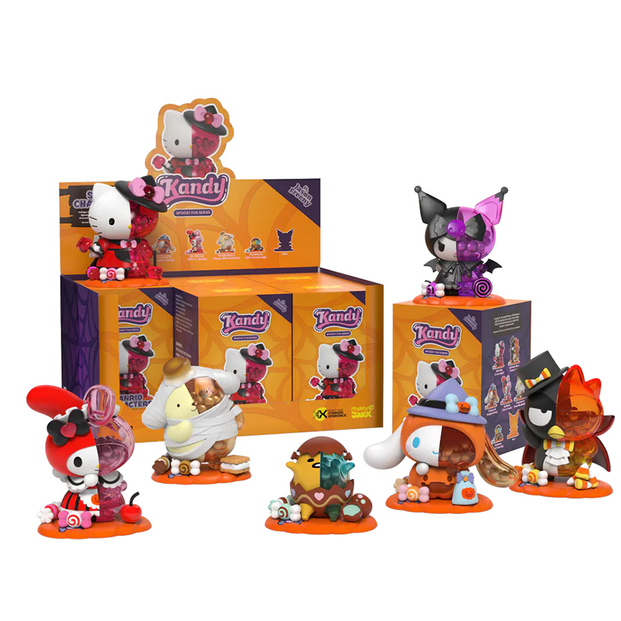 Kandy x Sanrio Spooky Fun Mini Figure Blind Mystery Box 6-Piece Display