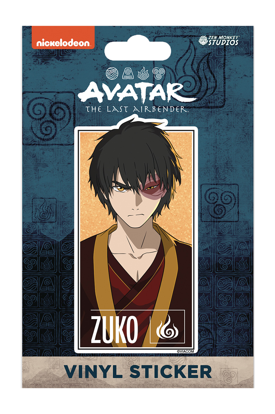 Avatar The Last Airbender Vinyl Sticker - Zuko Portrait With Glitter