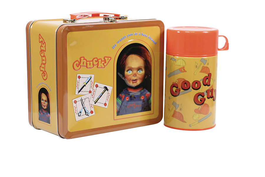 Tin Titans Chucky Previews Exclusive Halloween ComicFest 2024 Previews Exclusive Lunch Box With Beverage Container