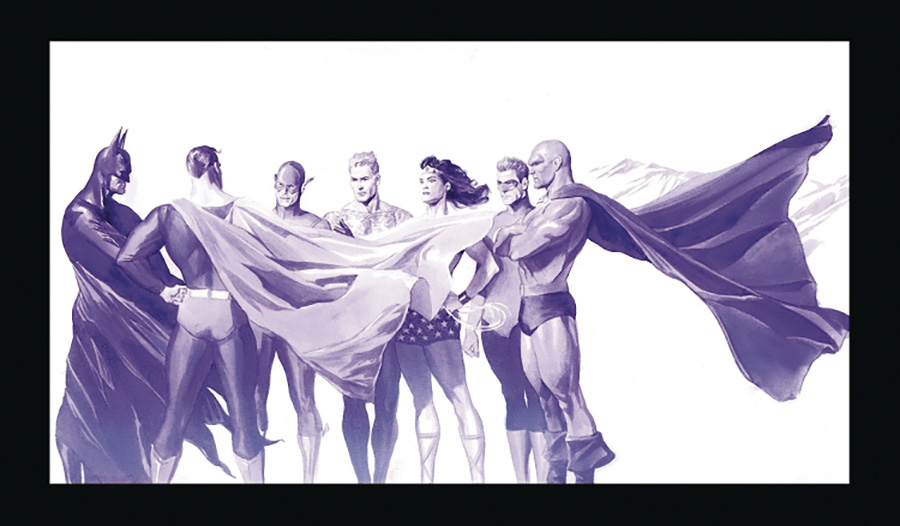 Origins Justice League Of America By Alex Ross Matted Lithograph Unsigned Edition