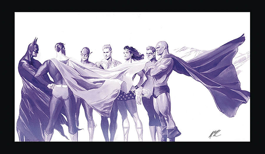 Origins Justice League Of America By Alex Ross Matted Lithograph Signed Edition