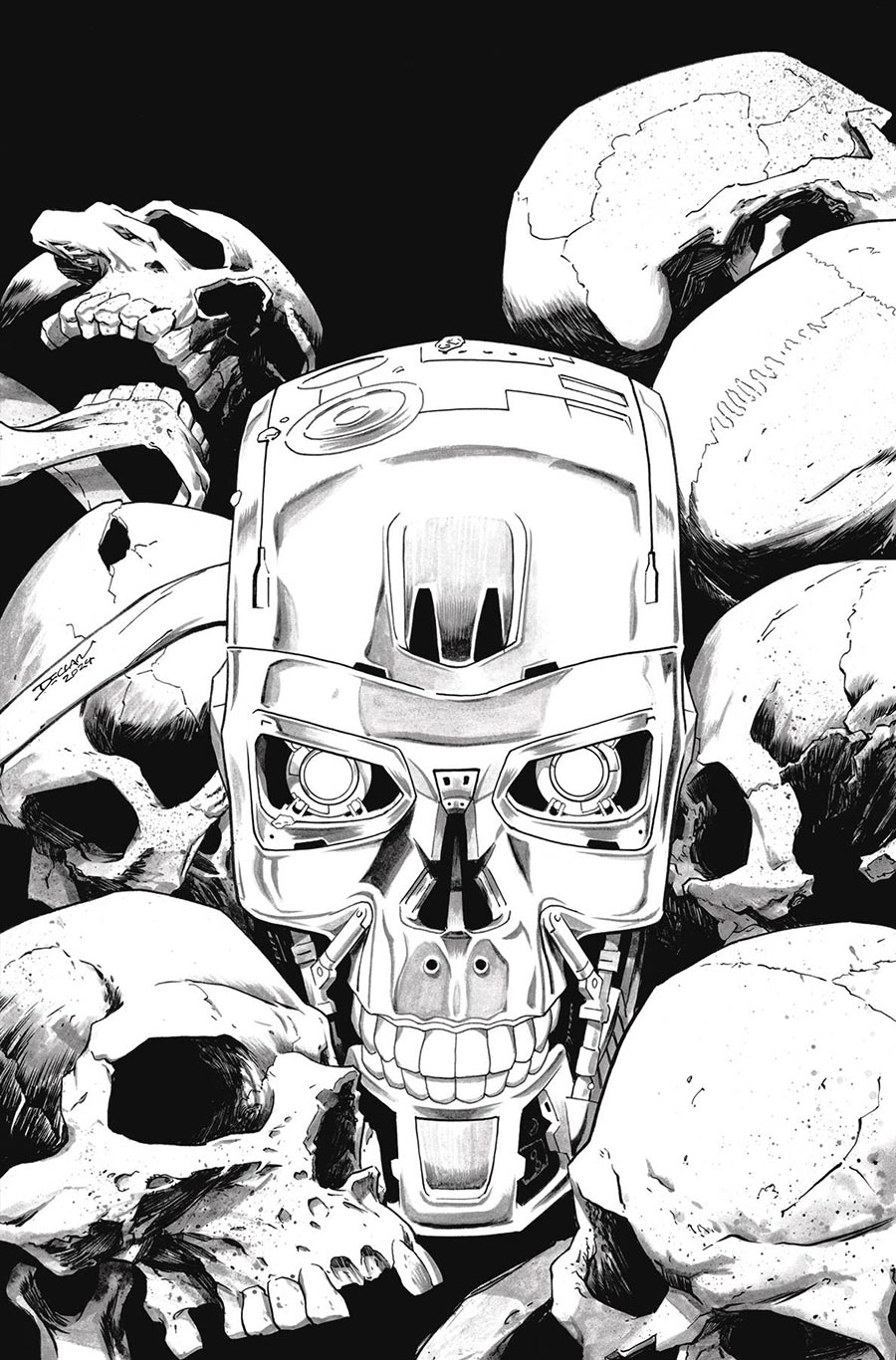 Terminator Vol 4 #1 Cover T Incentive Declan Shalvey Line Art Virgin Cover