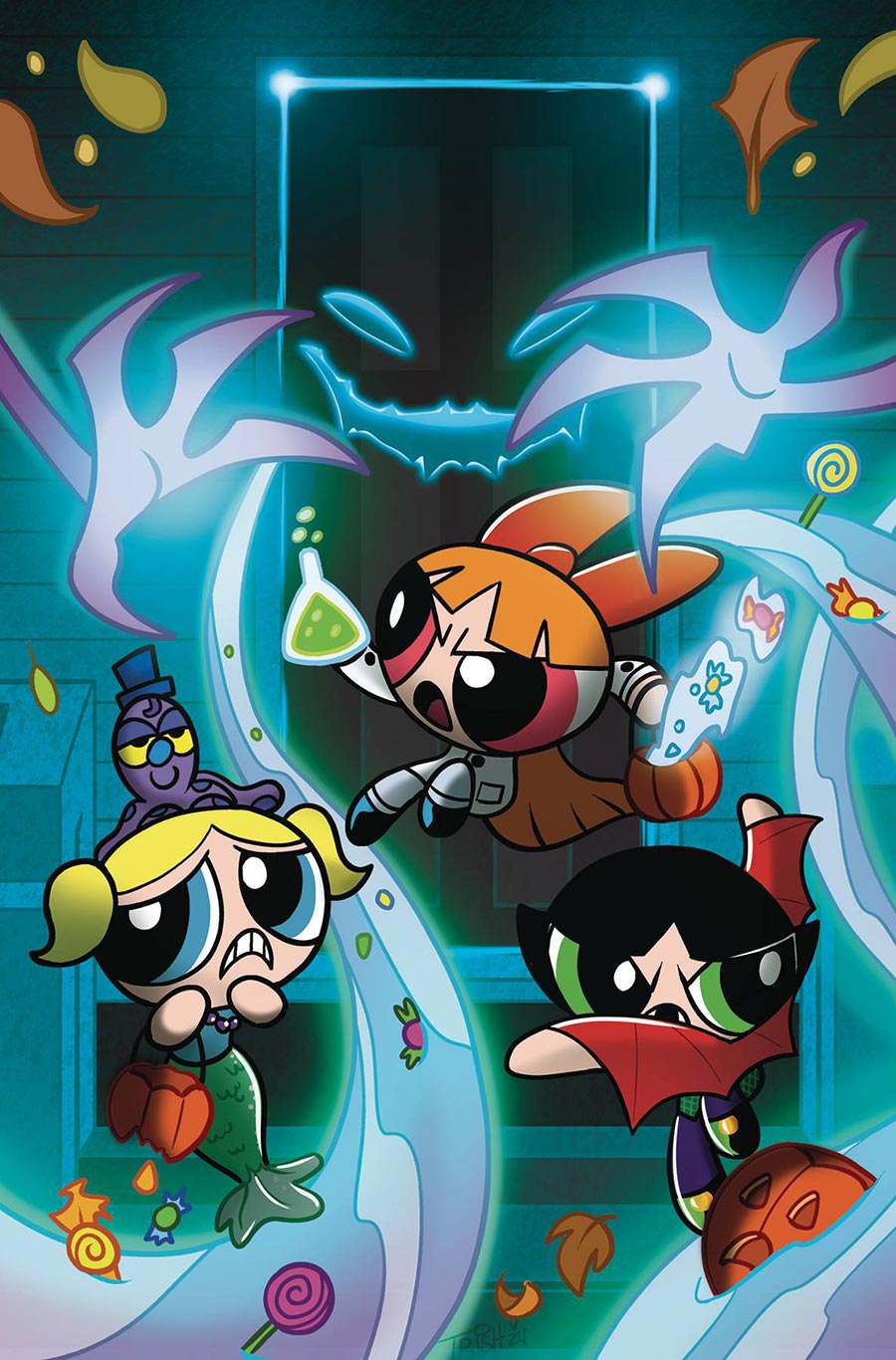 Powerpuff Girls Halloween Special #1 (One Shot) Cover J Incentive Trish Forstner Foil Virgin Cover