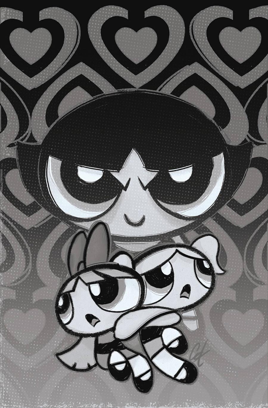 Powerpuff Girls Halloween Special #1 (One Shot) Cover K Incentive Cat Staggs Black & White Virgin Cover