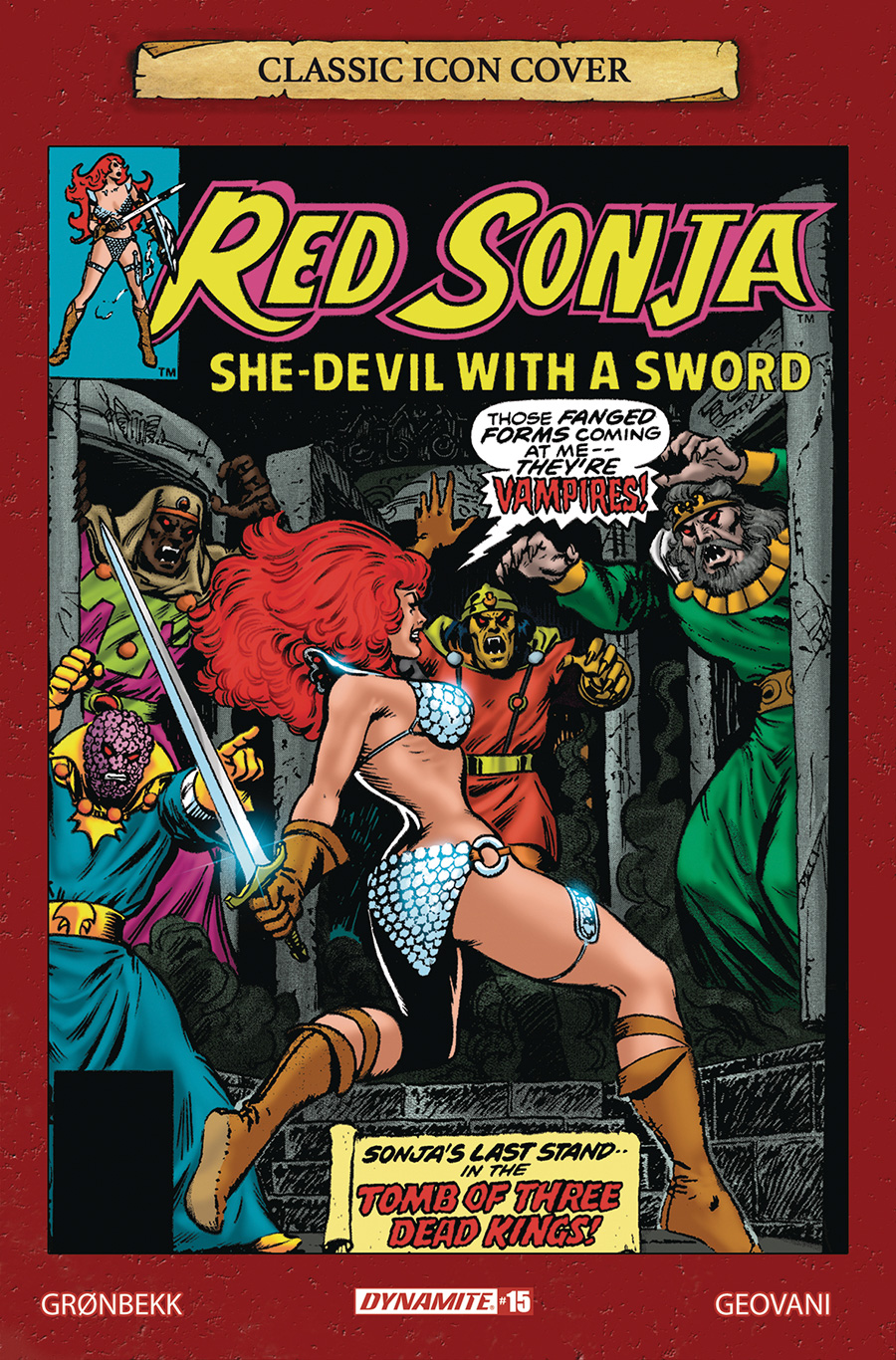 Red Sonja Vol 10 #15 Cover G Incentive Frank Brunner Icon Variant Cover