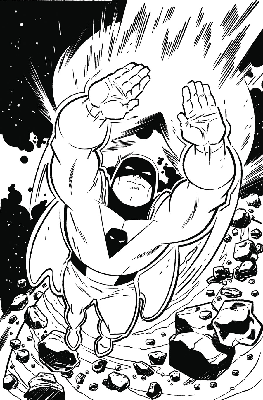 Space Ghost Vol 4 #6 Cover K Incentive Anthony Marques & J Bone Black & White Virgin Cover