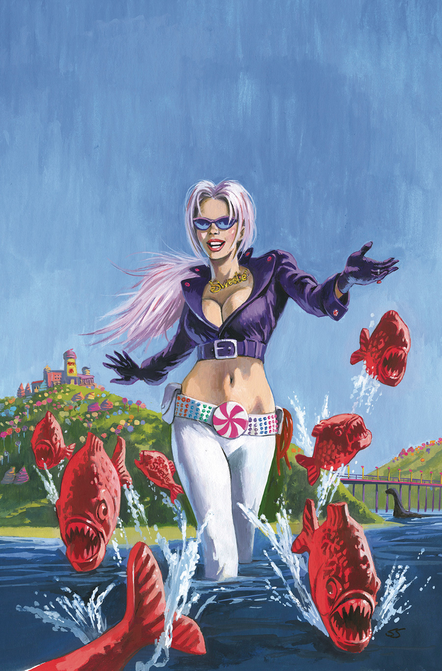 Sweetie Candy Vigilante Vol 2 #5 Cover H Incentive Stephen Sistilli Blue Virgin Cover