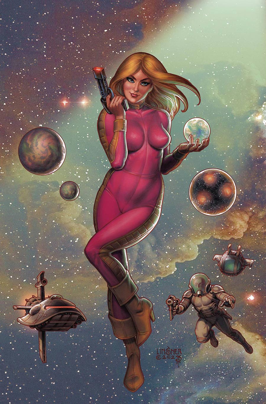 Barbarella Vol 3 #1 Cover F Variant Joseph Michael Linsner Foil Virgin Cover