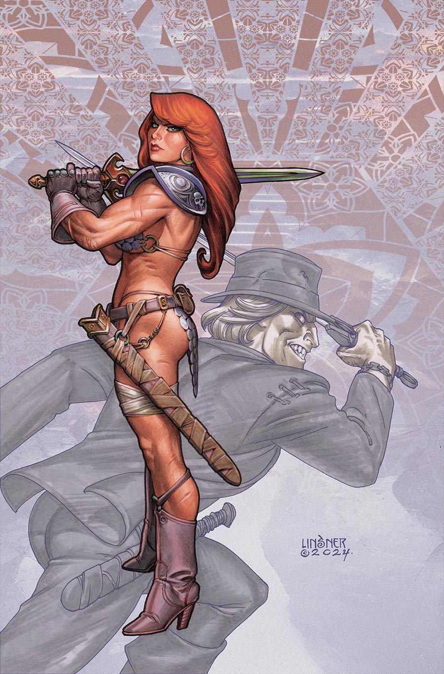 Red Sonja Death And The Devil #2 Cover E Dynamite Metal Premium Joseph Michael Linsner Cover