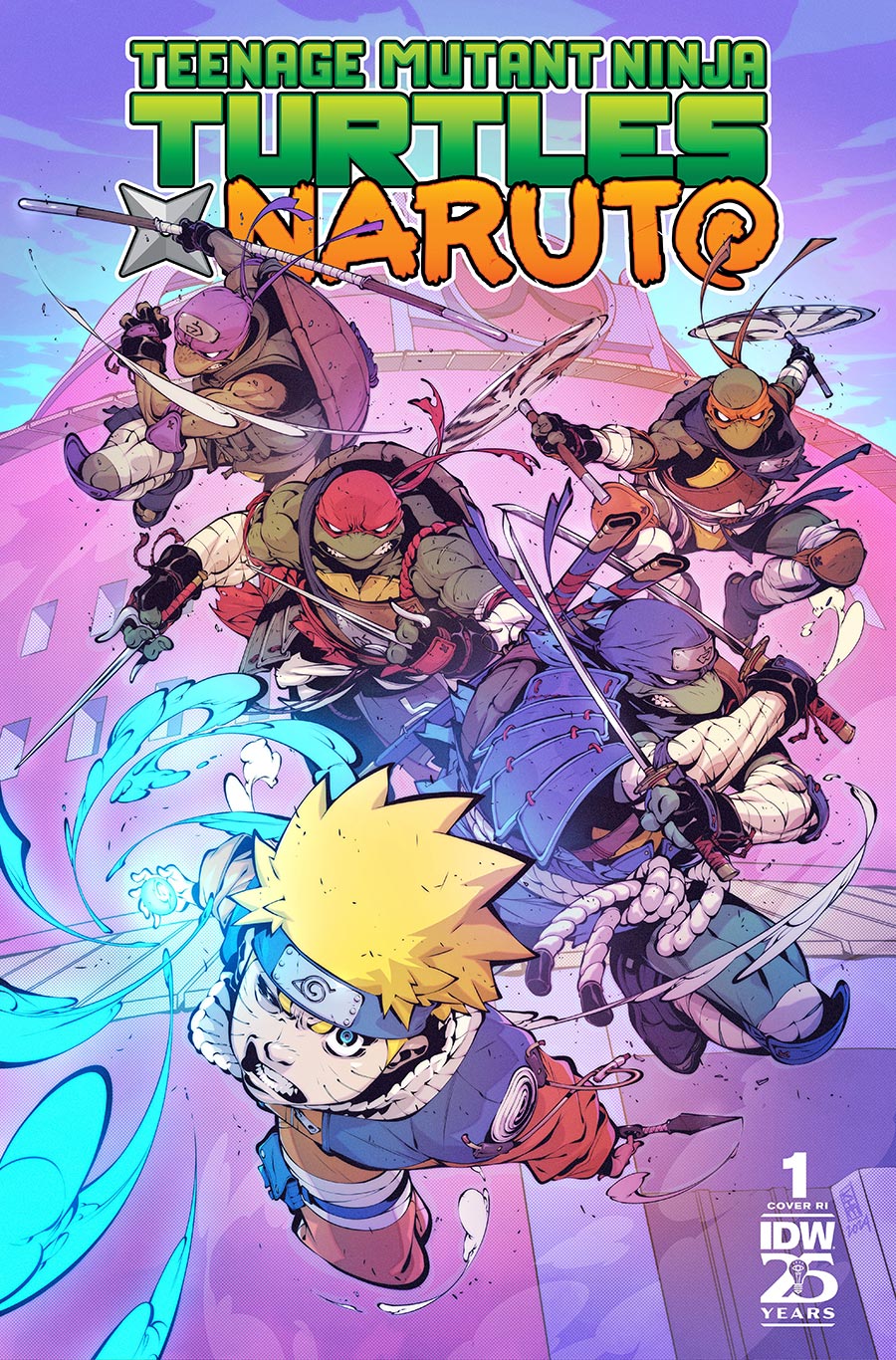 Teenage Mutant Ninja Turtles x Naruto #1 Cover H Incentive Kim Jacinto Variant Cover