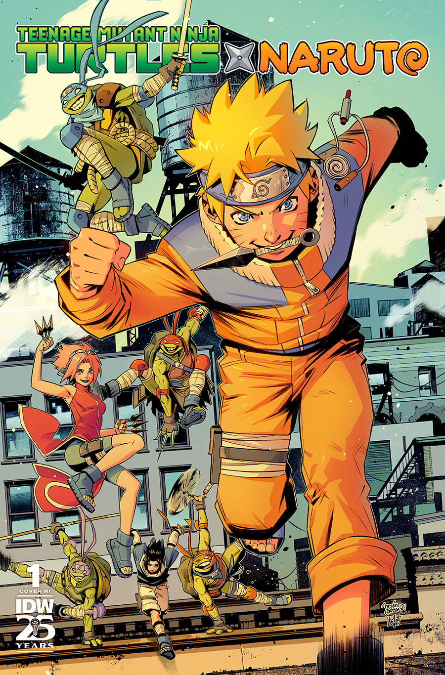 Teenage Mutant Ninja Turtles x Naruto #1 Cover K Incentive Belen Ortega Variant Cover