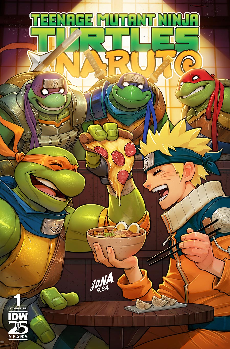 Teenage Mutant Ninja Turtles x Naruto #1 Cover L Incentive David Nakayama Variant Cover