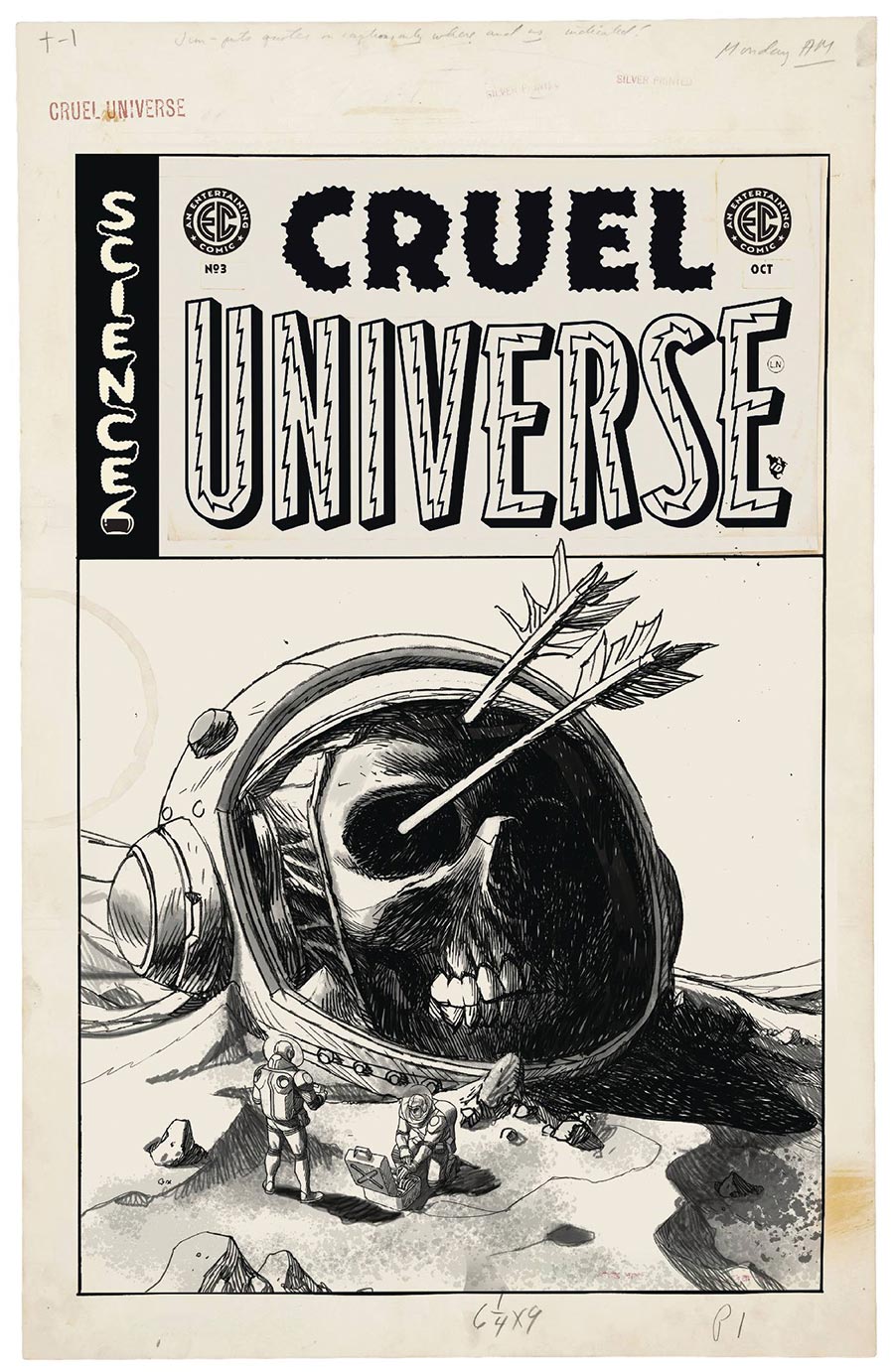 Cruel Universe #3 Cover D Incentive Dave Johnson Black & White Artist Edition Cover (EC Comics)