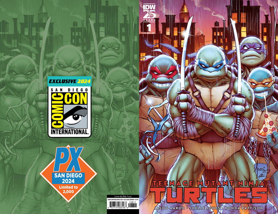 Teenage Mutant Ninja Turtles Vol 6 #1 Cover S SDCC 2024 Previews Exclusive Billy Tucci Color Variant Cover