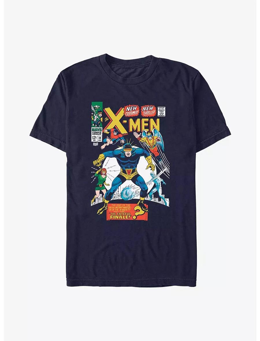 Marvel X-Men Team Up Navy Mens T-Shirt Large