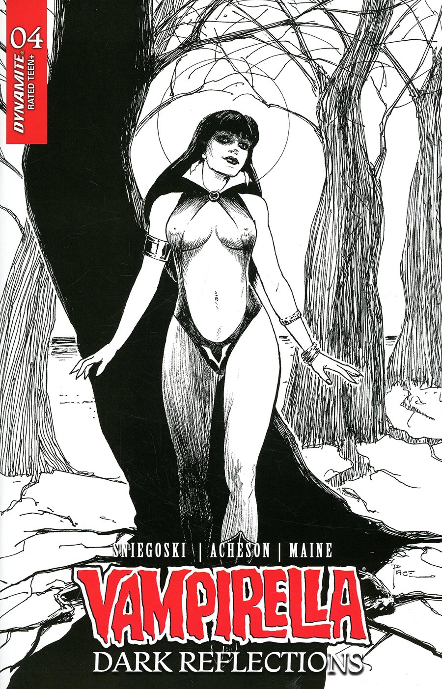 Vampirella Dark Reflections #4 Cover O Variant Richard Pace Line Art Cover