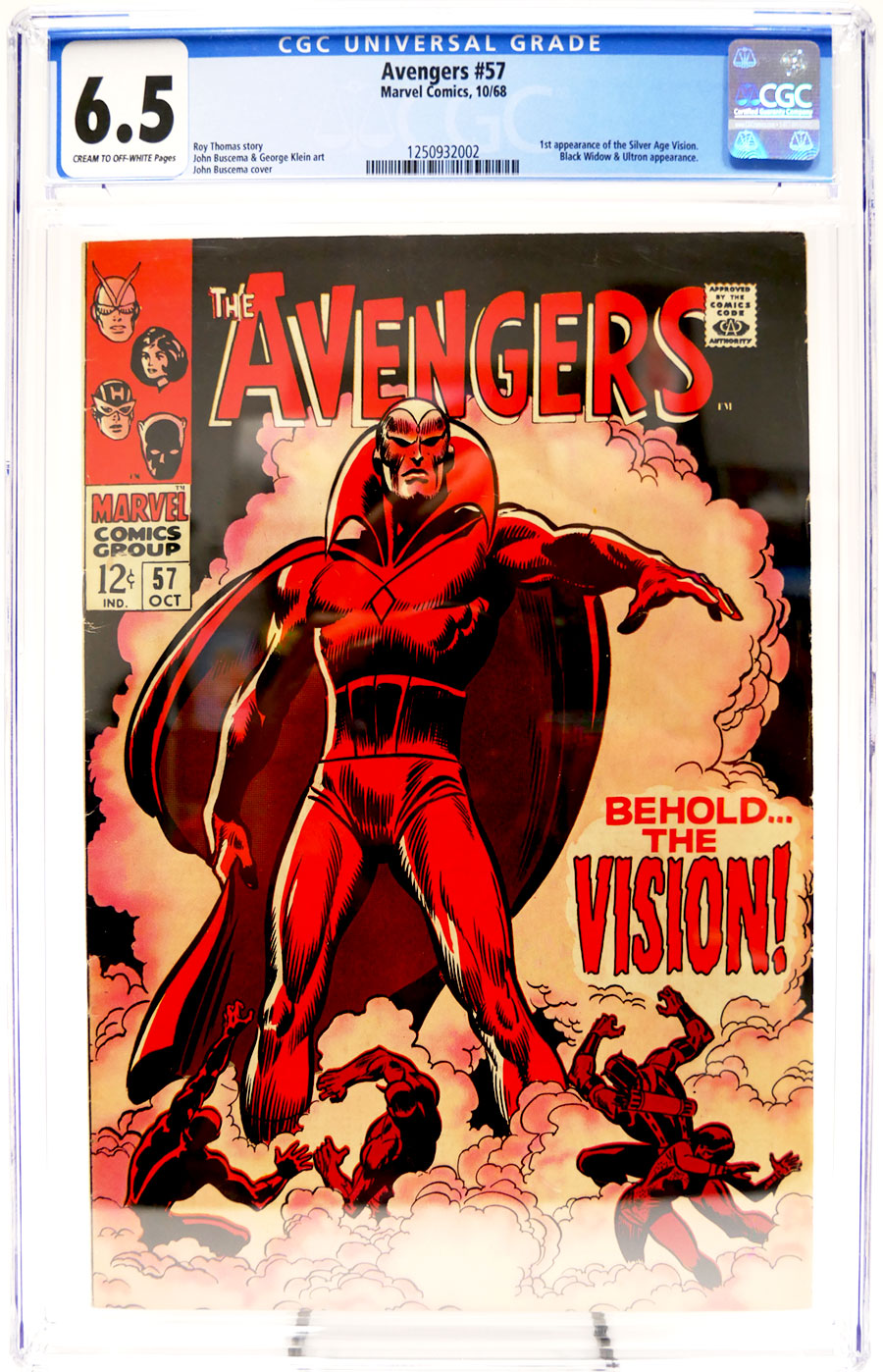 Avengers #57 Cover E 1st Ptg CGC 6.5