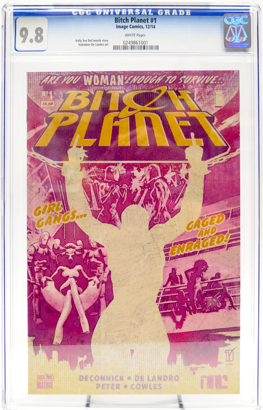 Bitch Planet #1 Cover F 1st Ptg Regular Valentine De Landro Cover CGC 9.8