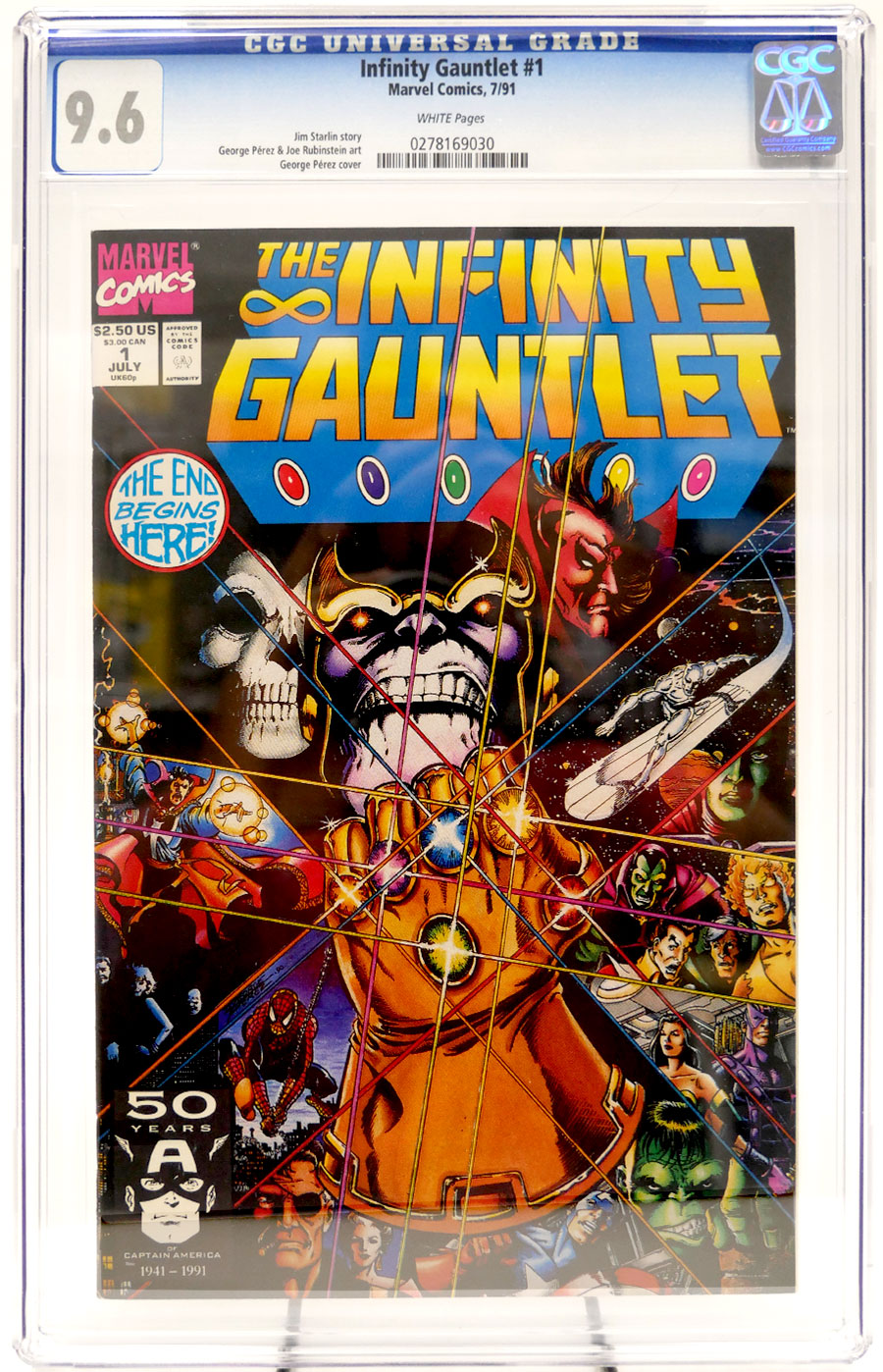 Infinity Gauntlet #1 Cover D CGC 9.6