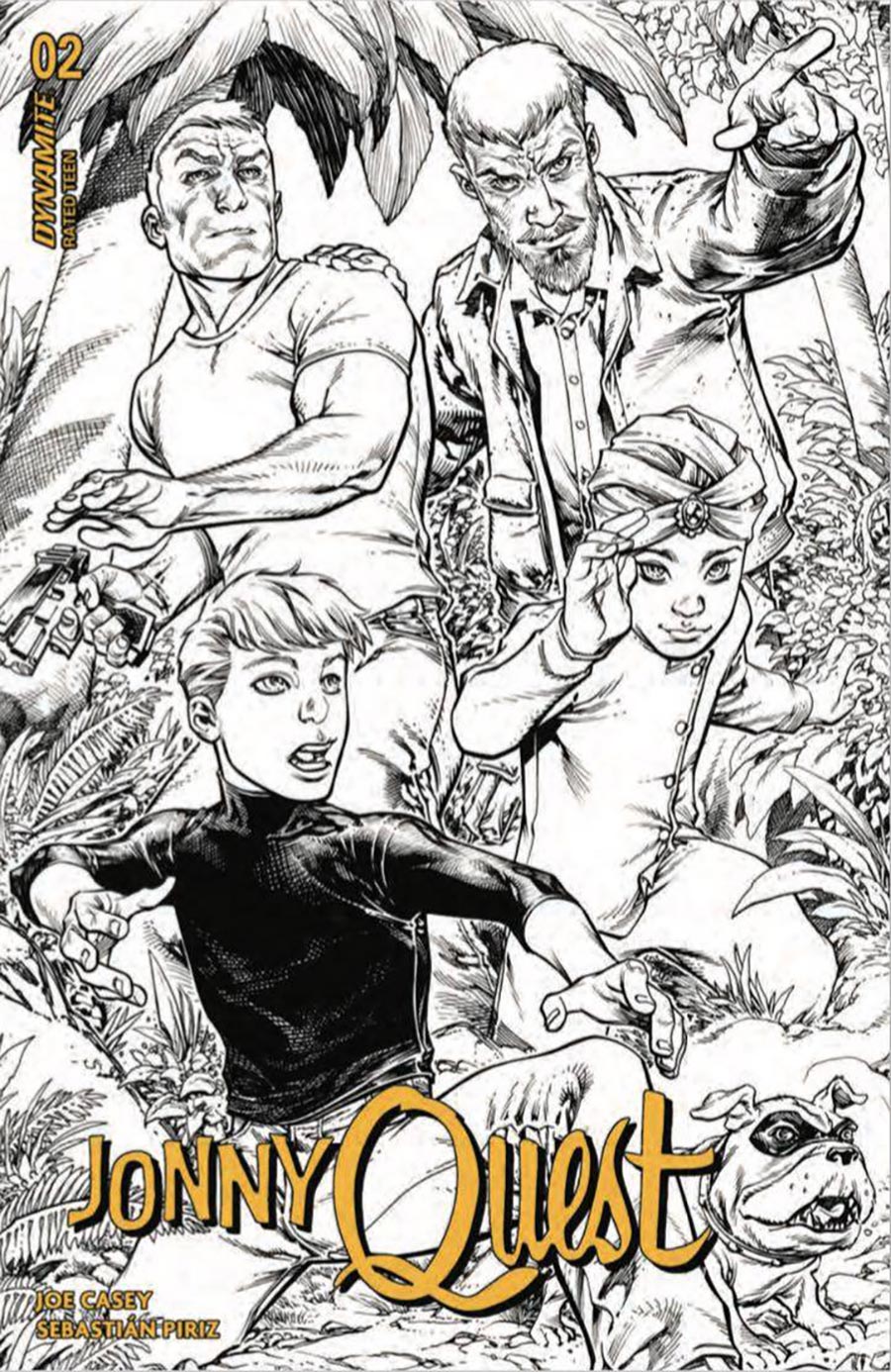 Jonny Quest Vol 2 #2 Cover S Incentive Tom Raney Black & White Cover