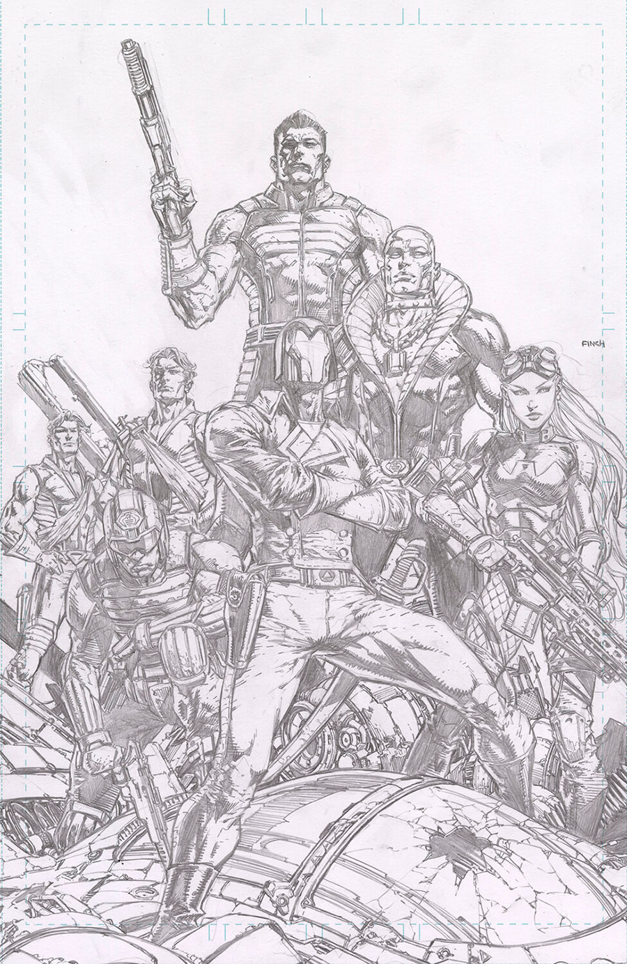 GI Joe Vol 10 #1 Cover M Incentive David Finch Black & White Cover