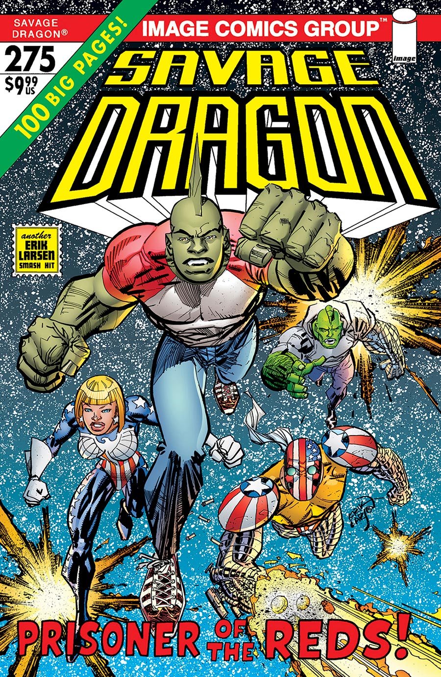 Savage Dragon Vol 2 #275 Cover B Variant Erik Larsen 1970s Trade Dress Cover