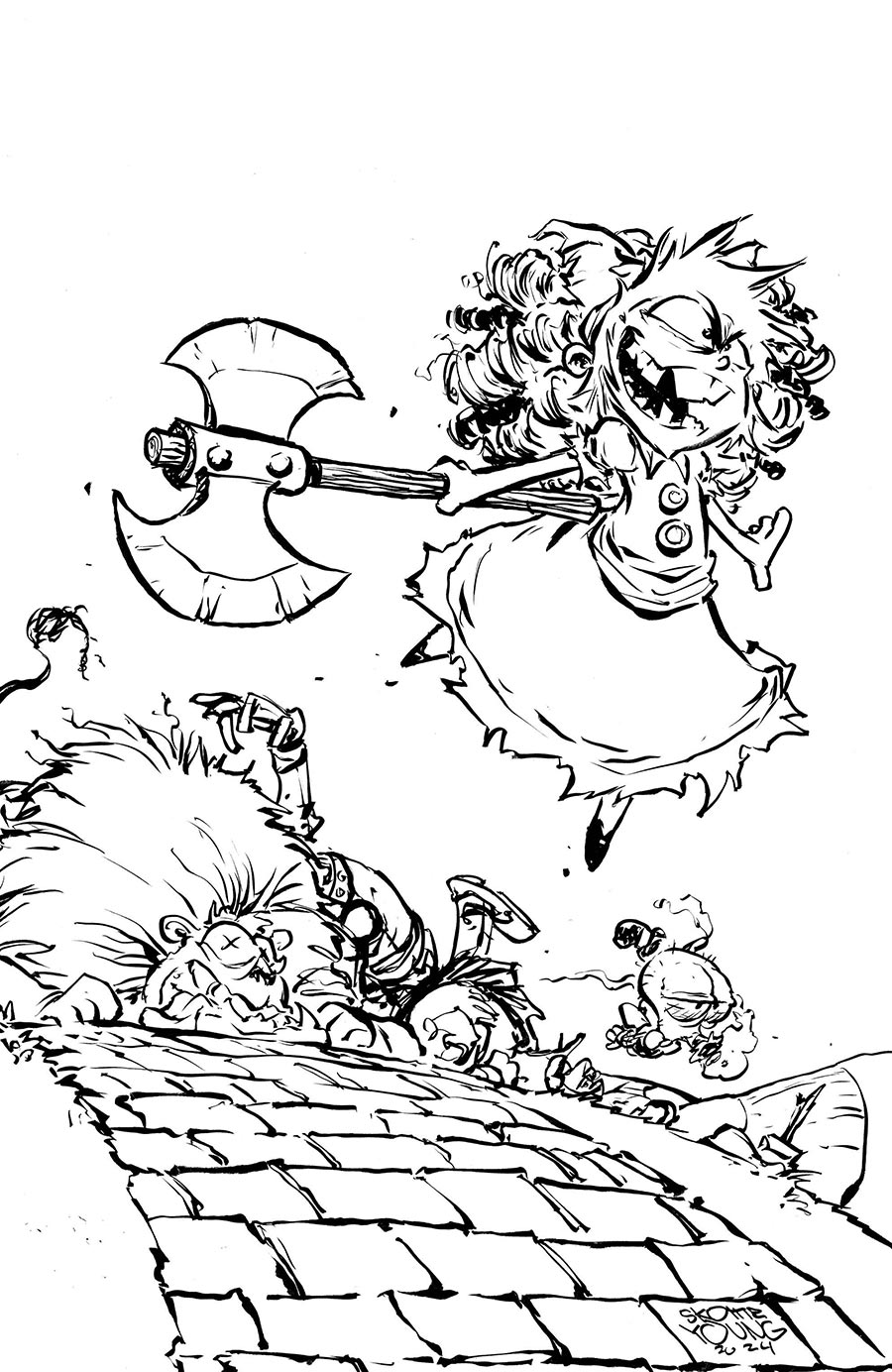 I Hate Fairyland Vol 2 #17 Cover D Incentive Skottie Young Black & White Virgin Cover