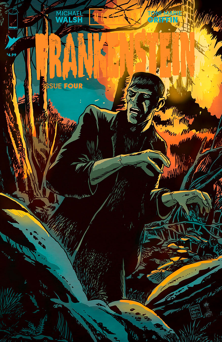 Universal Monsters Frankenstein #4 Cover C Incentive Francesco Francavilla Connecting Variant Cover