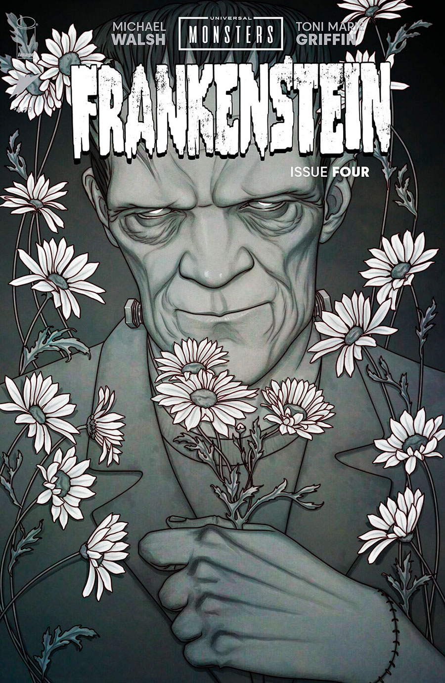 Universal Monsters Frankenstein #4 Cover D Incentive Jenny Frison Classic Horror Black & White Cover