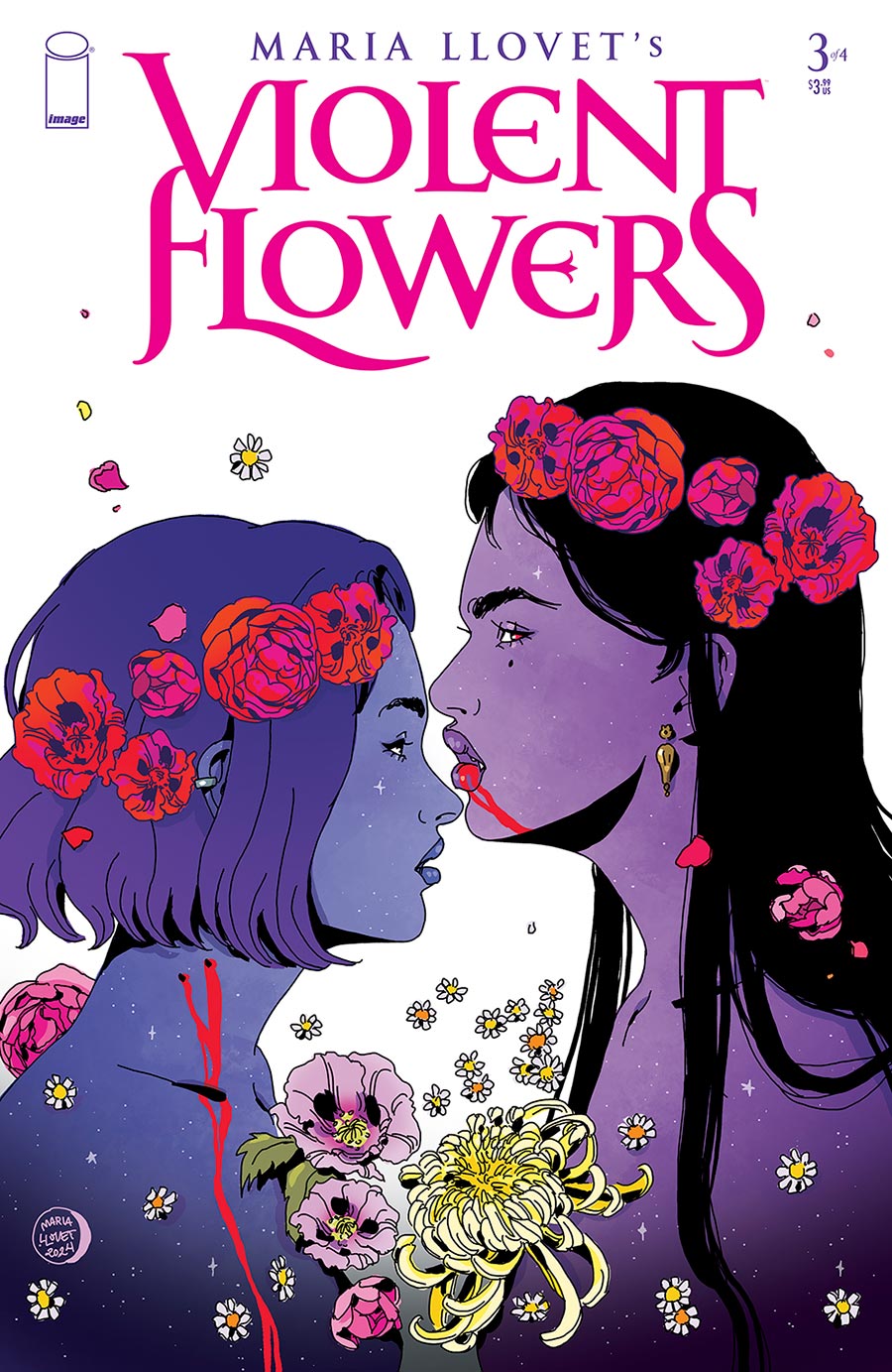 Maria Llovets Violent Flowers #3 Cover B Variant Maria Llovet Flower Crown Cover