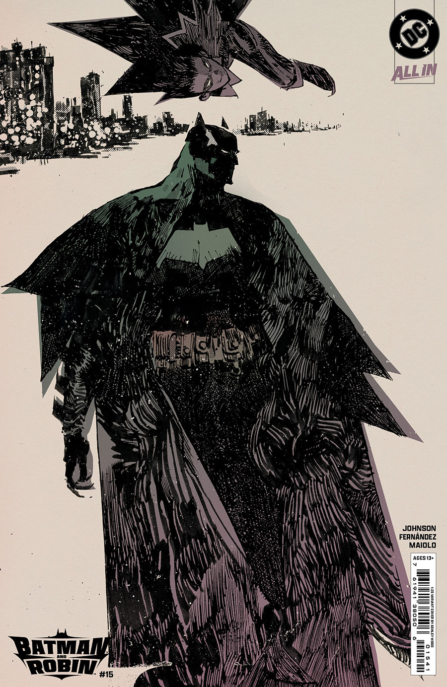 Batman And Robin Vol 3 #15 Cover F Incentive Ashley Wood Card Stock Variant Cover (DC All In)