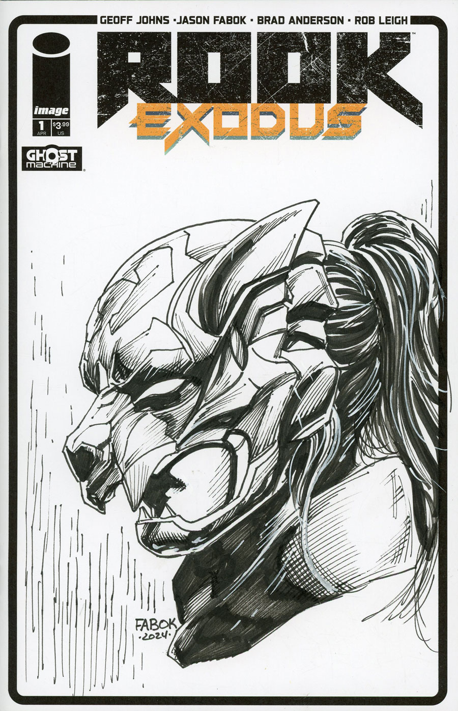 Rook Exodus #1 Cover G-B Incentive Jason Fabok Hand-Drawn Sketch Variant Cover