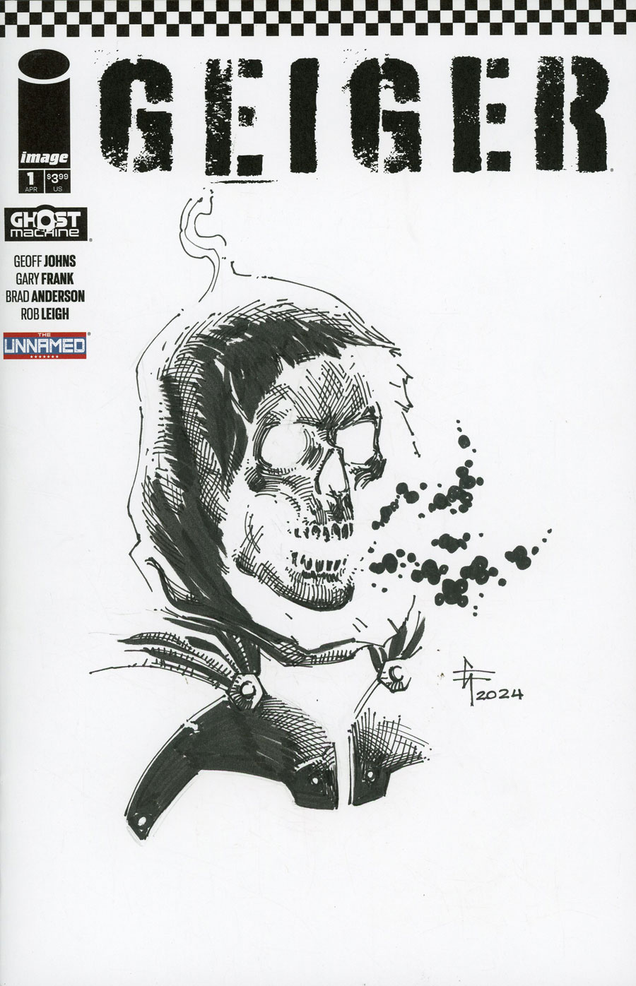 Geiger Vol 2 #1 Cover F-B Incentive Gary Frank Hand-Drawn Sketch Variant Cover