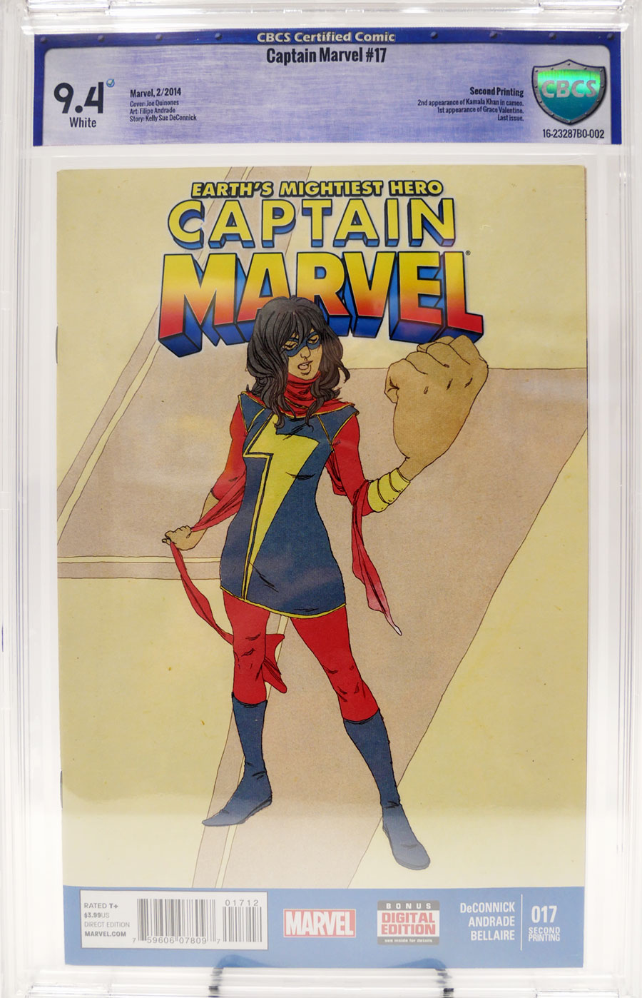 Captain Marvel Vol 6 #17 Cover D 2nd Ptg Adrian Alphona Variant Cover CBCS 9.4