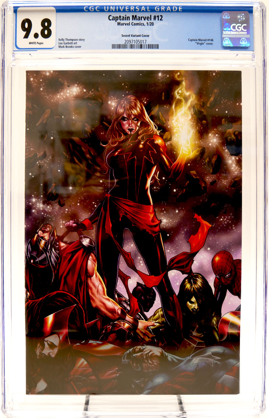 Captain Marvel Vol 9 #12 Cover J Mark Brooks Secret Variant Cover CGC 9.8