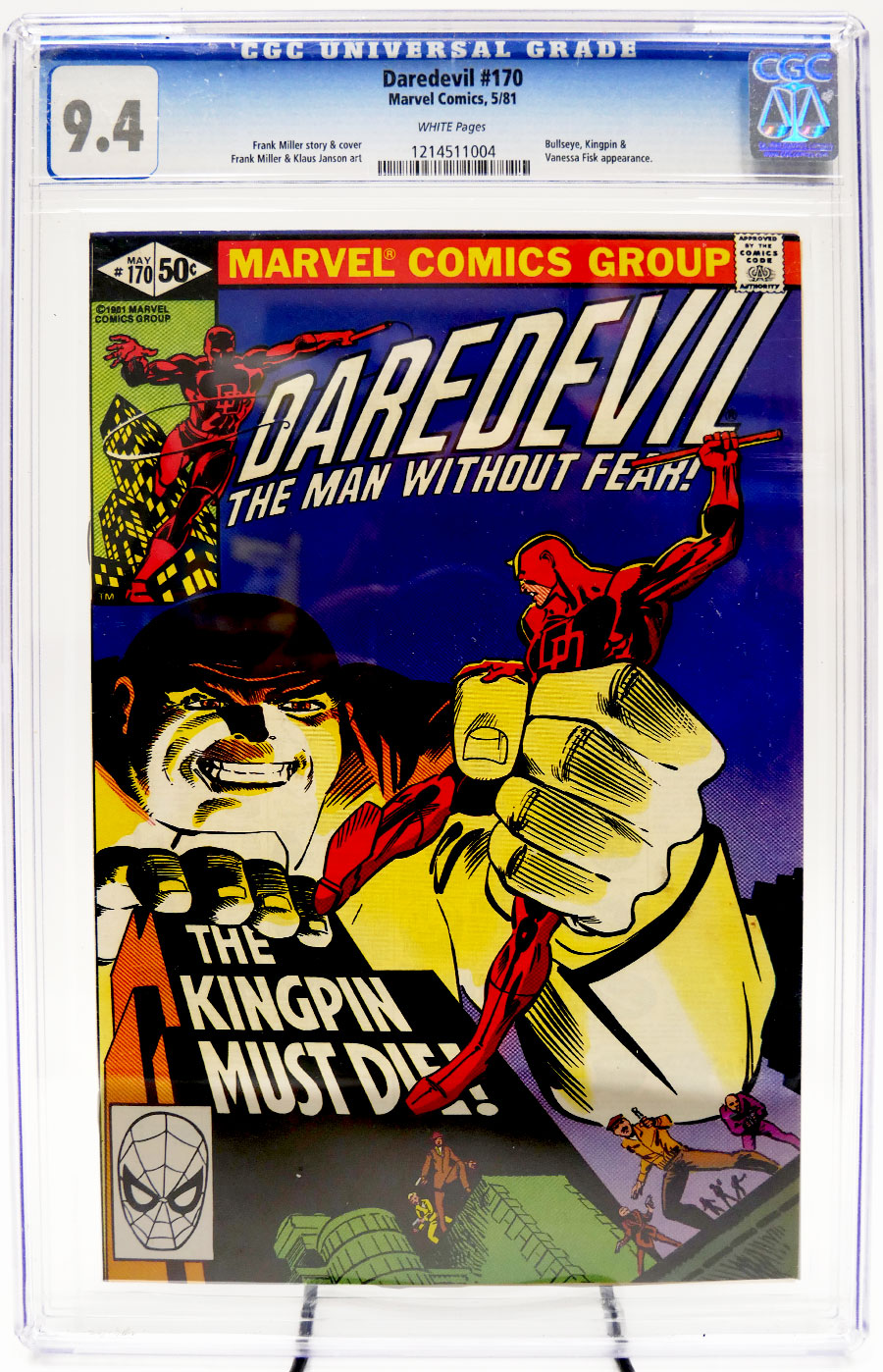 Daredevil #170 Cover B CGC 9.4