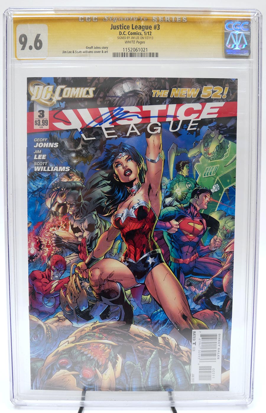 Justice League Vol 2 #3 Cover F CGC Signature Series 9.6 Signed by Jim Lee Regular Jim Lee Cover