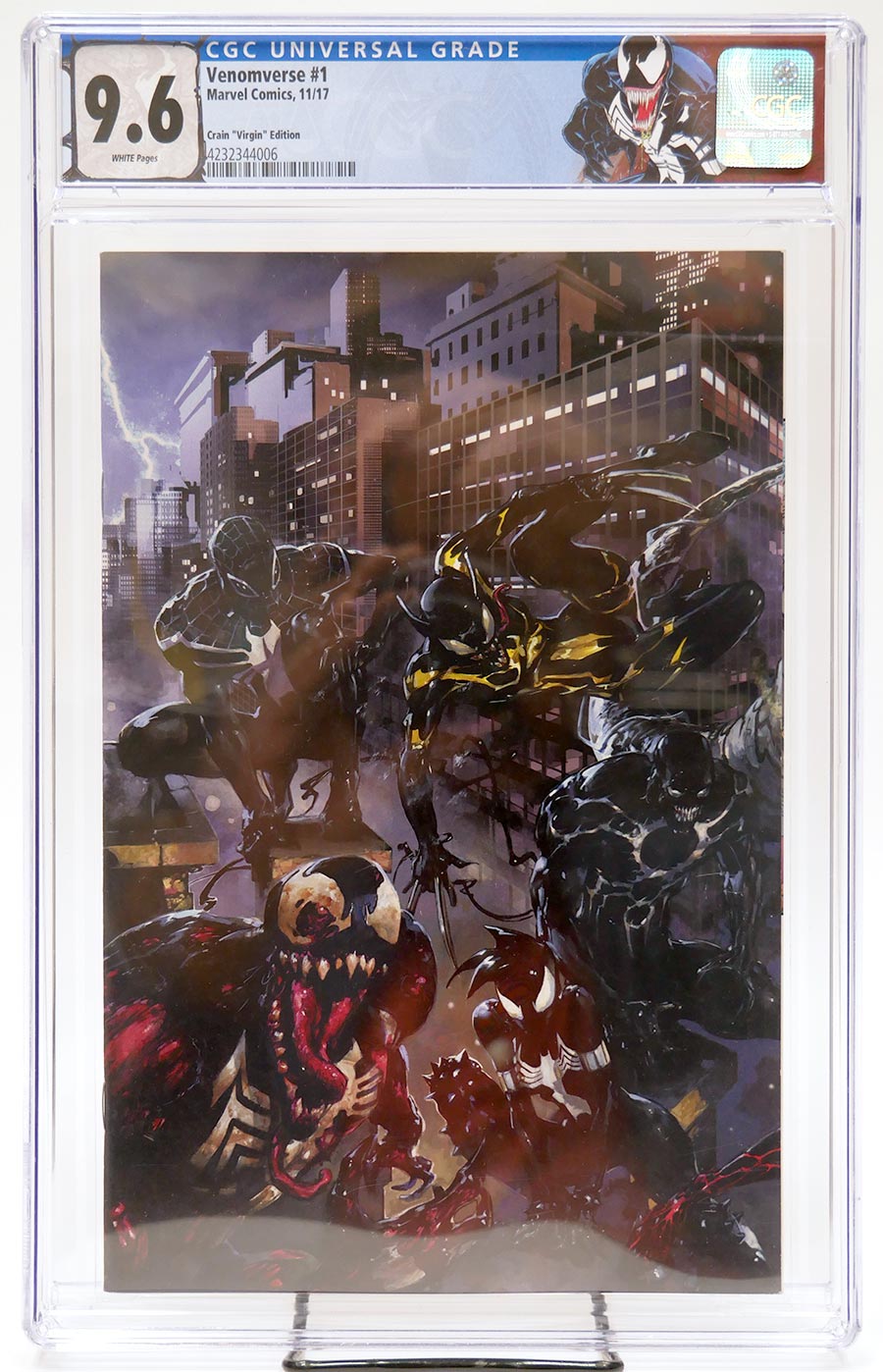 Venomverse #1 Cover N Variant Clayton Crain Virgin Connecting Cover CGC 9.6