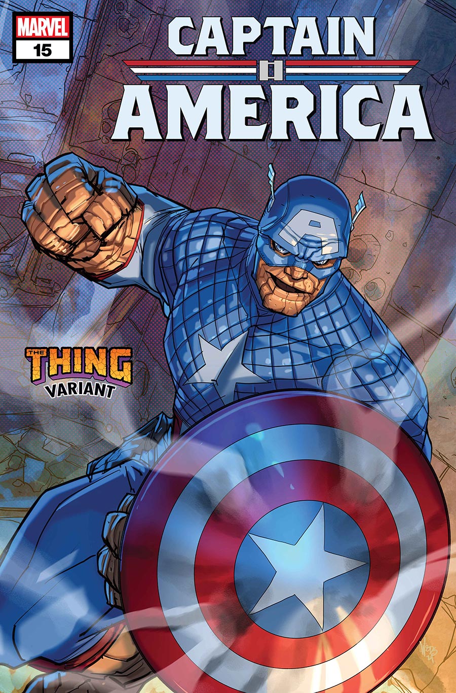 Captain America Vol 10 #15 Cover B Variant Pete Woods The Thing Cover