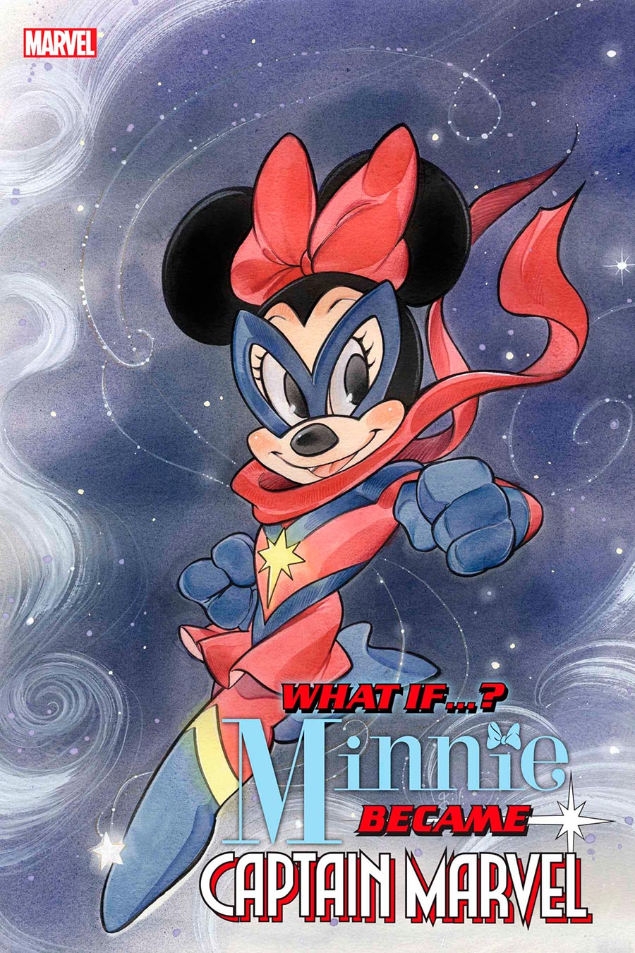 Marvel & Disney What If Minnie Became Captain Marvel #1 (One Shot) Cover B Variant Peach Momoko Cover