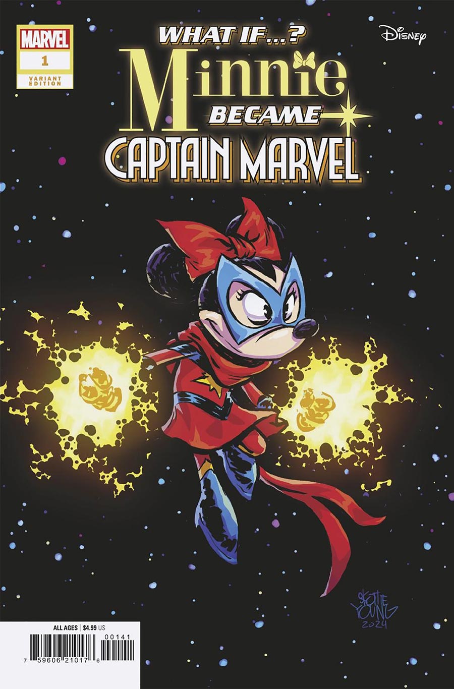 Marvel & Disney What If Minnie Became Captain Marvel #1 (One Shot) Cover D Variant Skottie Young Cover