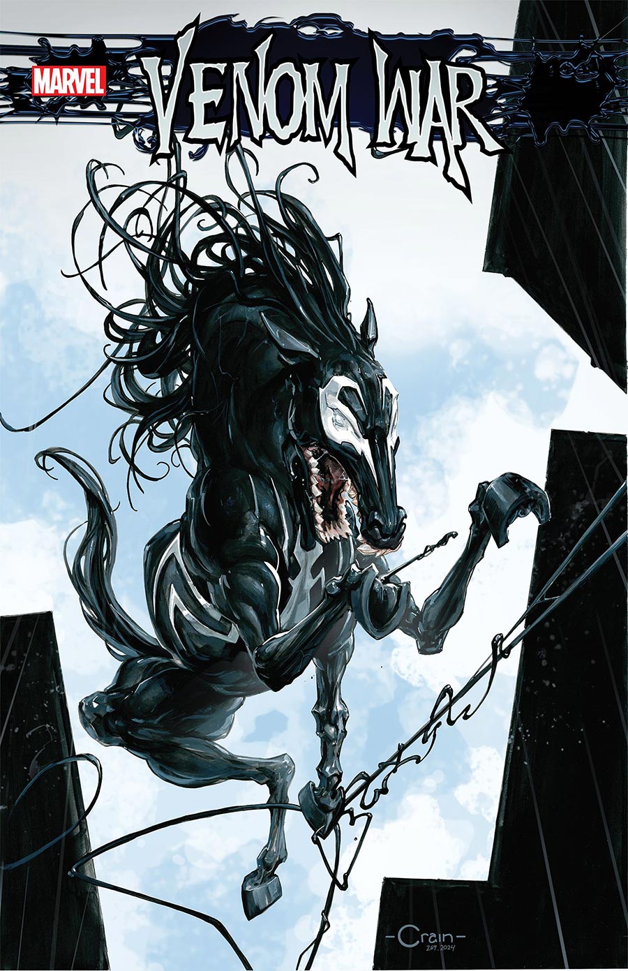 Venom War #5 Cover D Variant Clayton Crain Venom Horse Cover