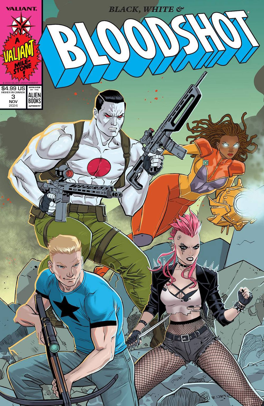 Black White & Bloodshot #3 Cover D Variant Richard Ortiz X Cover