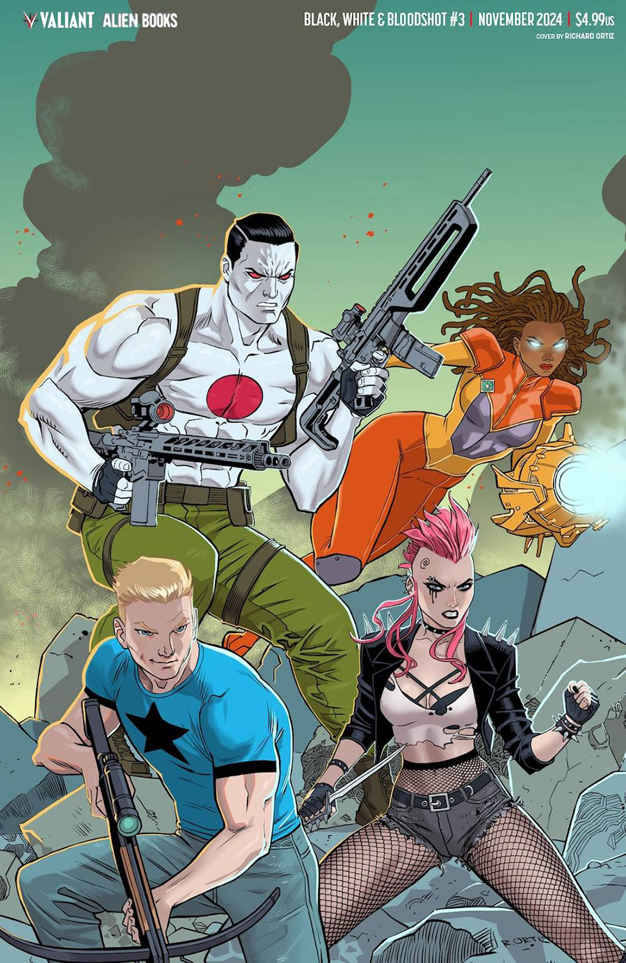 Black White & Bloodshot #3 Cover H Variant Richard Ortiz X Virgin Cover