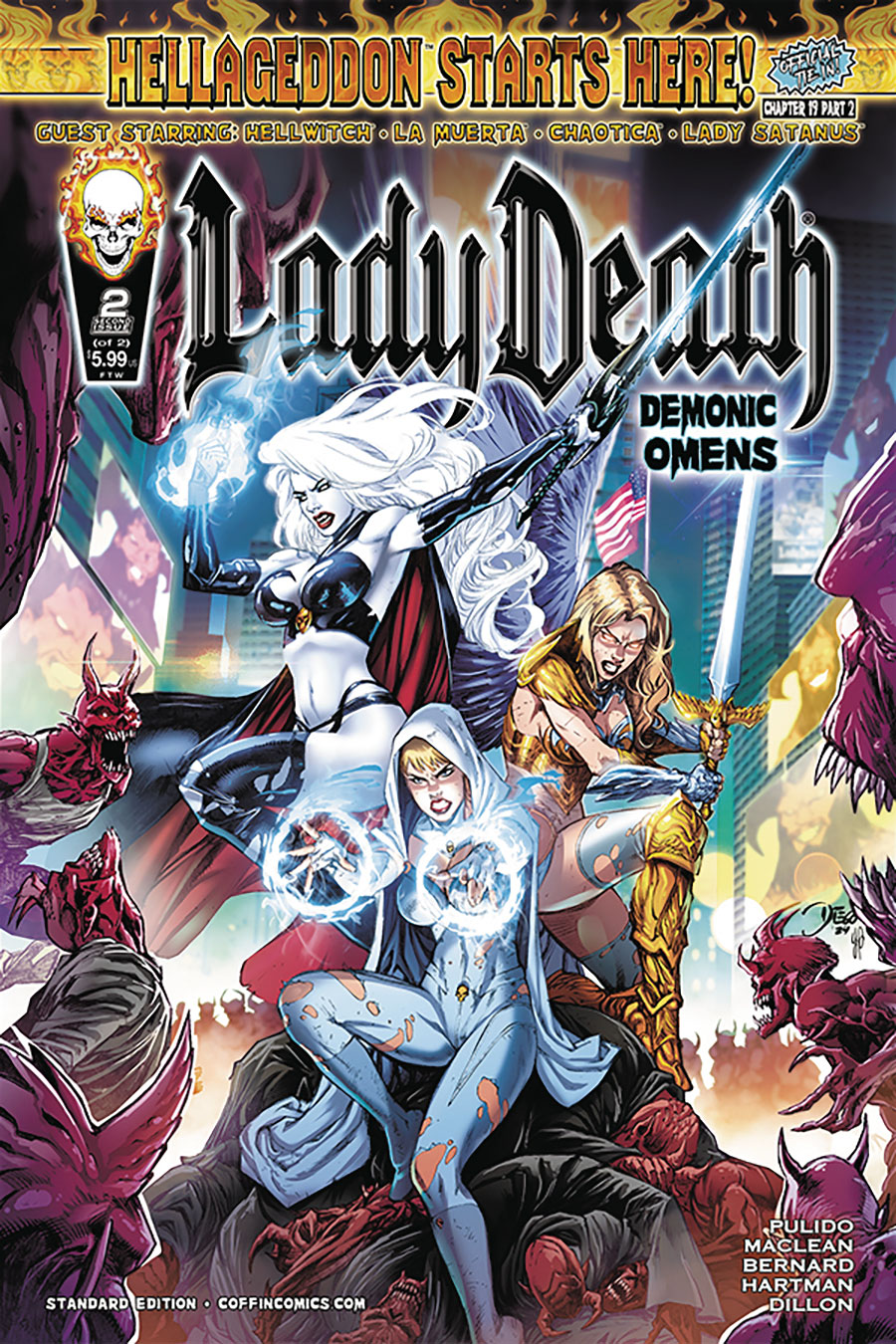 Lady Death Demonic Omens #2 Cover A Regular Diego Bernard Cover