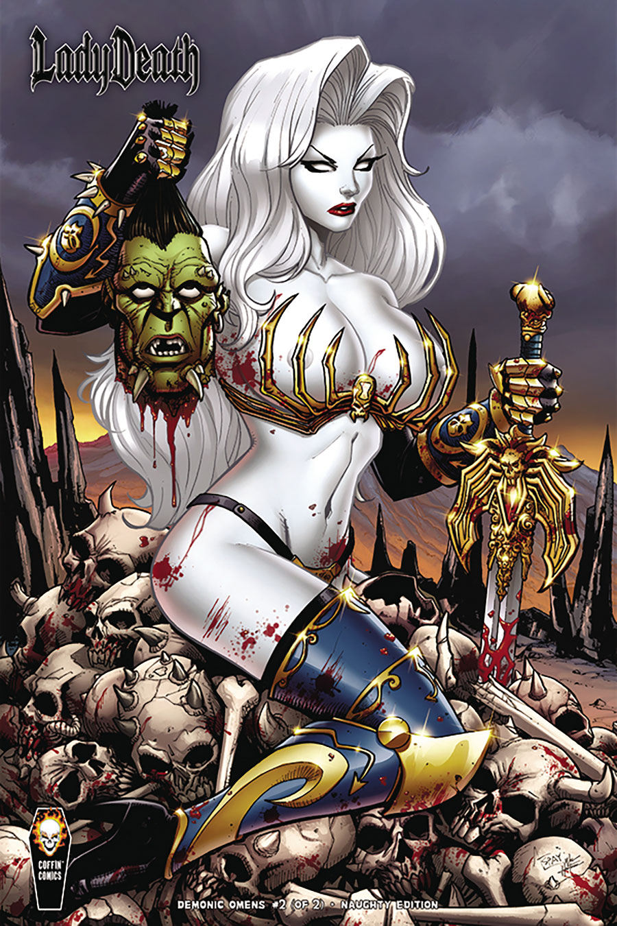 Lady Death Demonic Omens #2 Cover D Variant Anthony Spay Naughty Edition