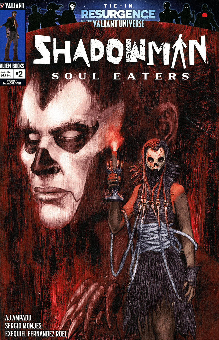 Shadowman Soul Eaters #2 Cover A Regular Salvador Sanz Cover (Resurgence Of The Valiant Universe Tie-In)