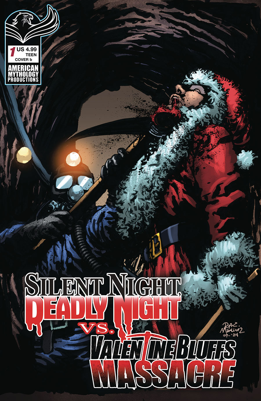 Silent Night Deadly Night vs Valentine Bluffs Massacre #1 Cover B Variant Roy Allan Martinez Cover