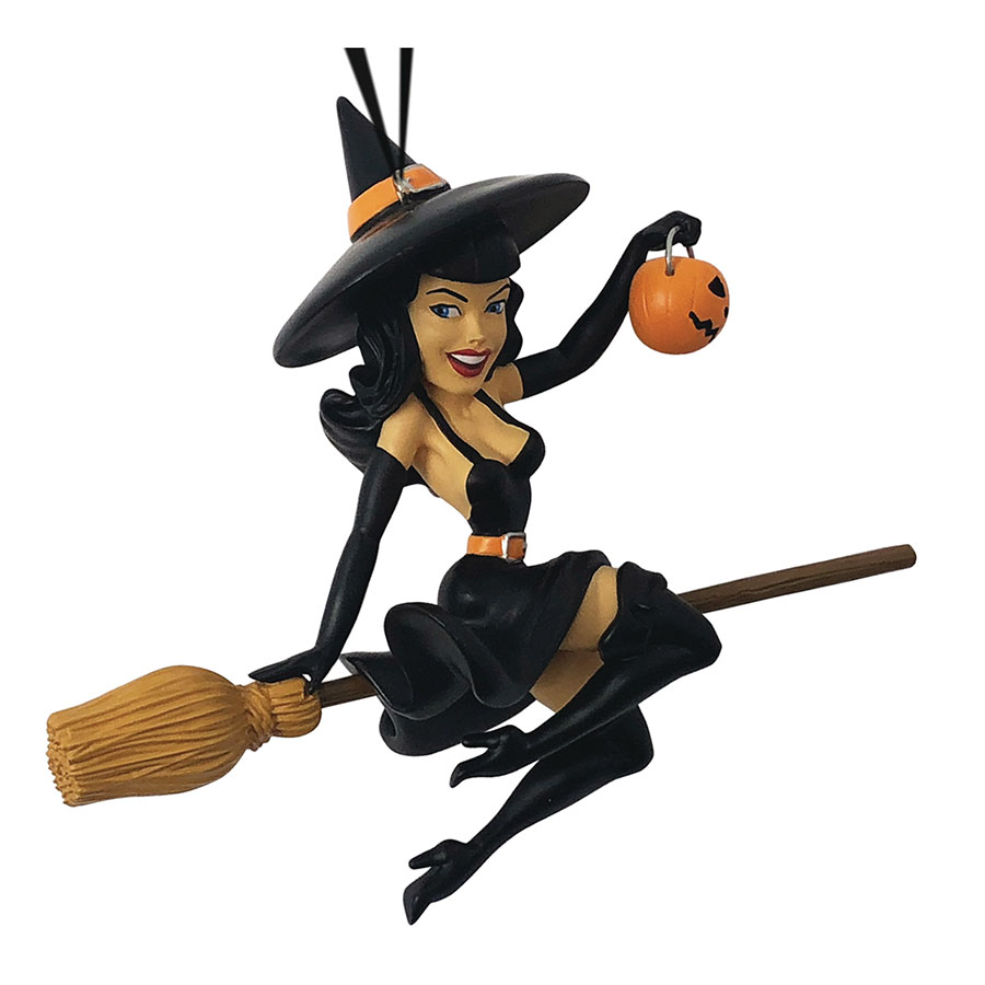 BETTIE PAGE MIDNIGHT RIDE WITCH ORNAMENT (C: 1-1-2)